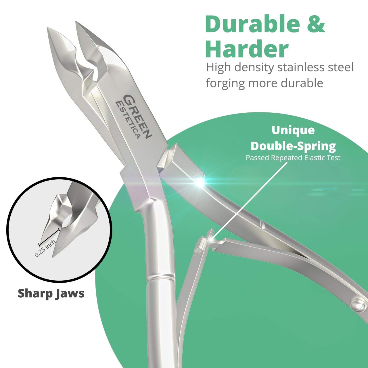 Cuticle Trimmer Stainless Steel Silver Manicure Tool - Image 3