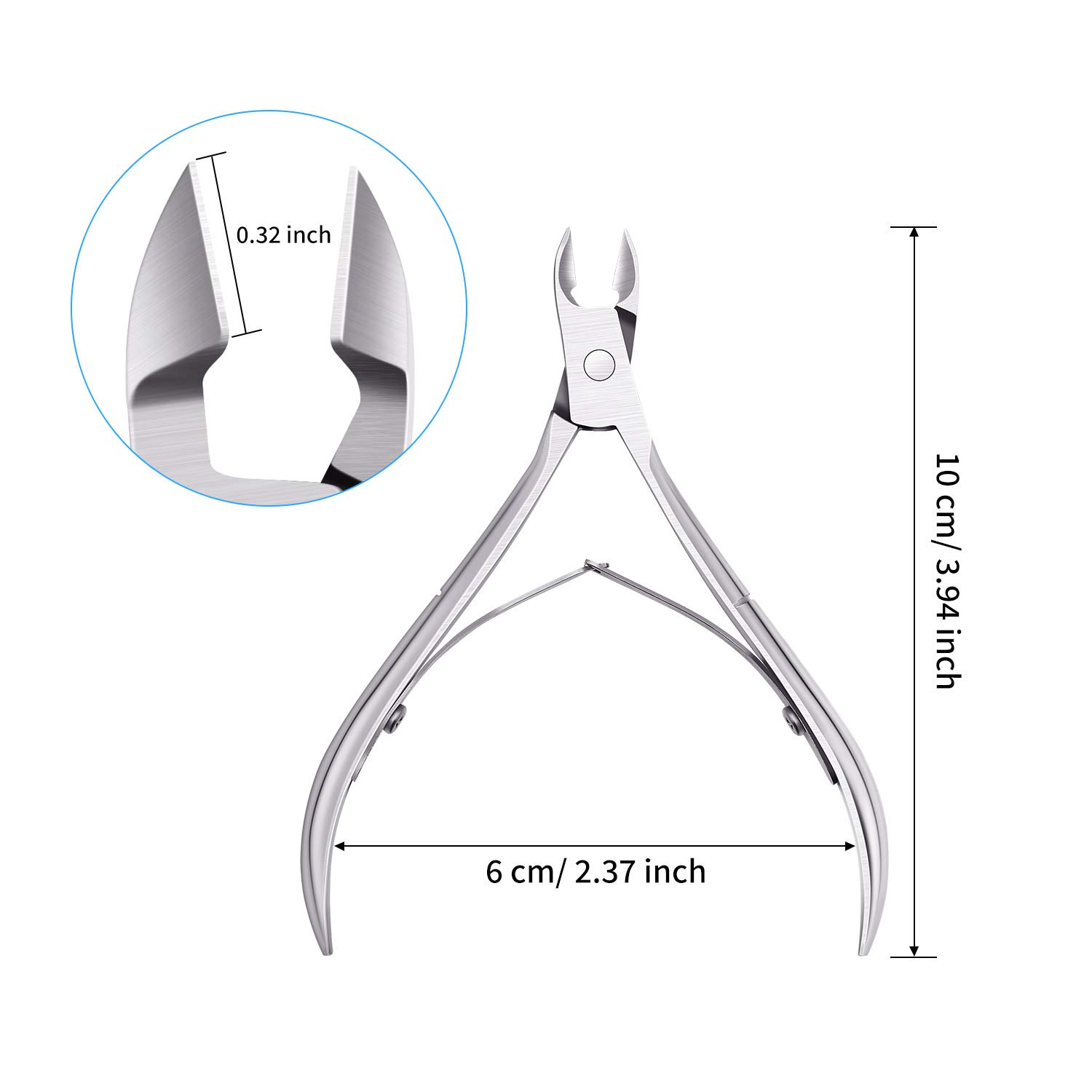 Cuticle Trimmer Tool Stainless Steel Silver 3 Pack - Image 3