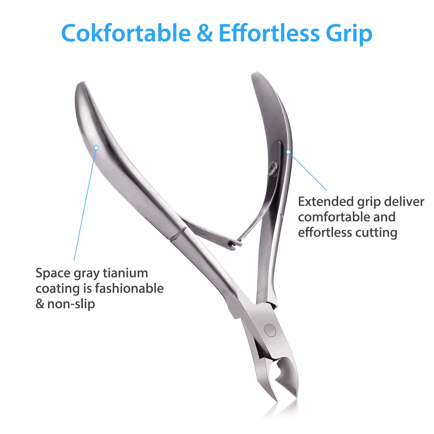 Cuticle Trimmer Tool Stainless Steel Silver 3 Pack - Image 6