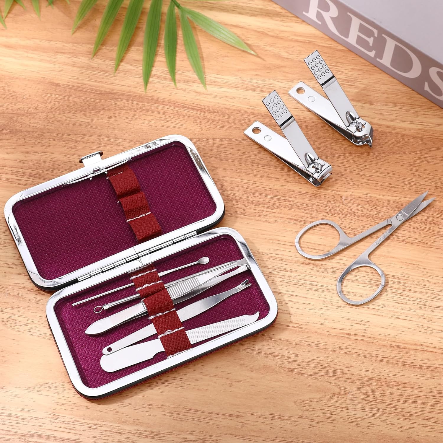 Manicure Kit Stainless Steel 15 Set Travel Case - Image 2