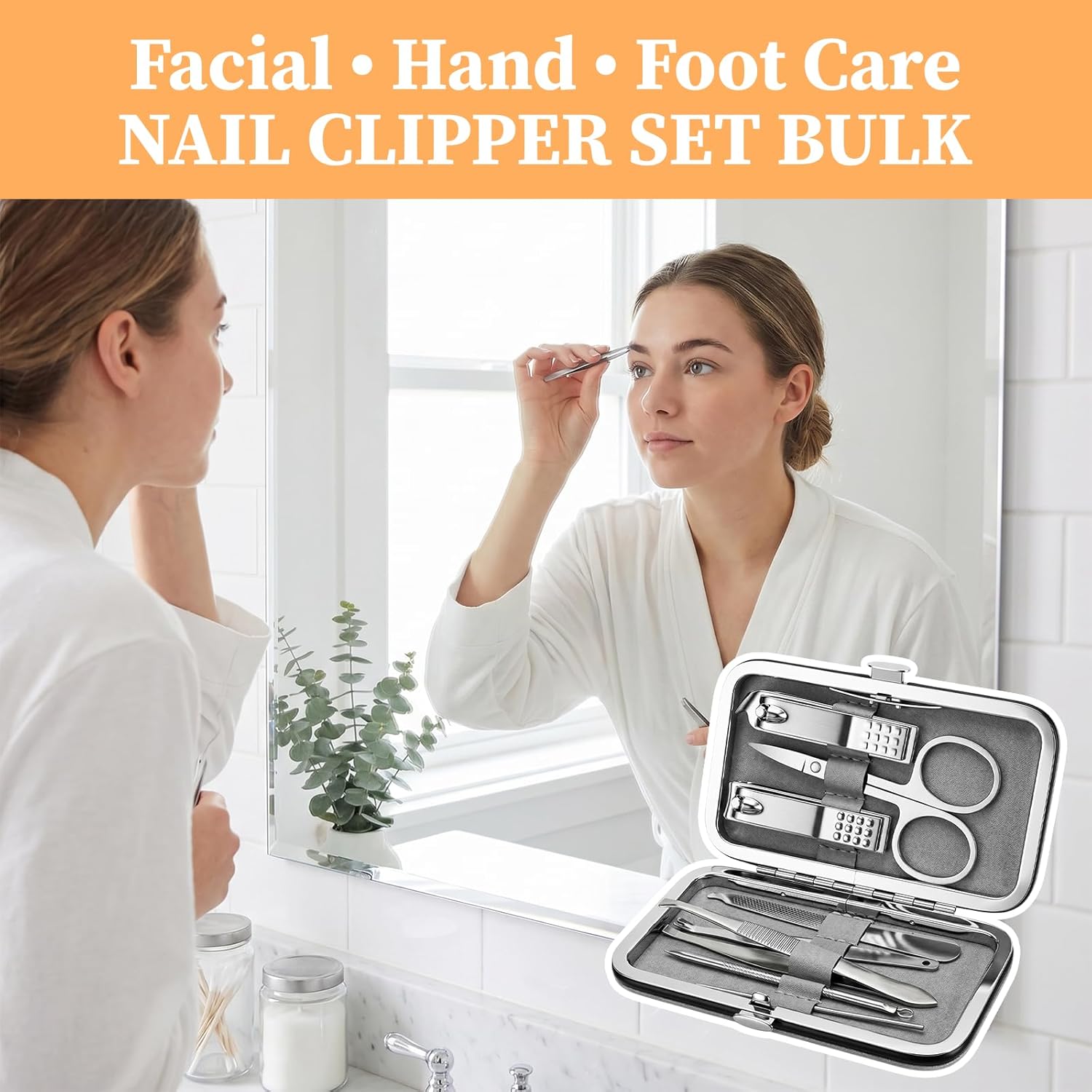 Manicure Kit Stainless Steel 15 Set Travel Case - Image 6