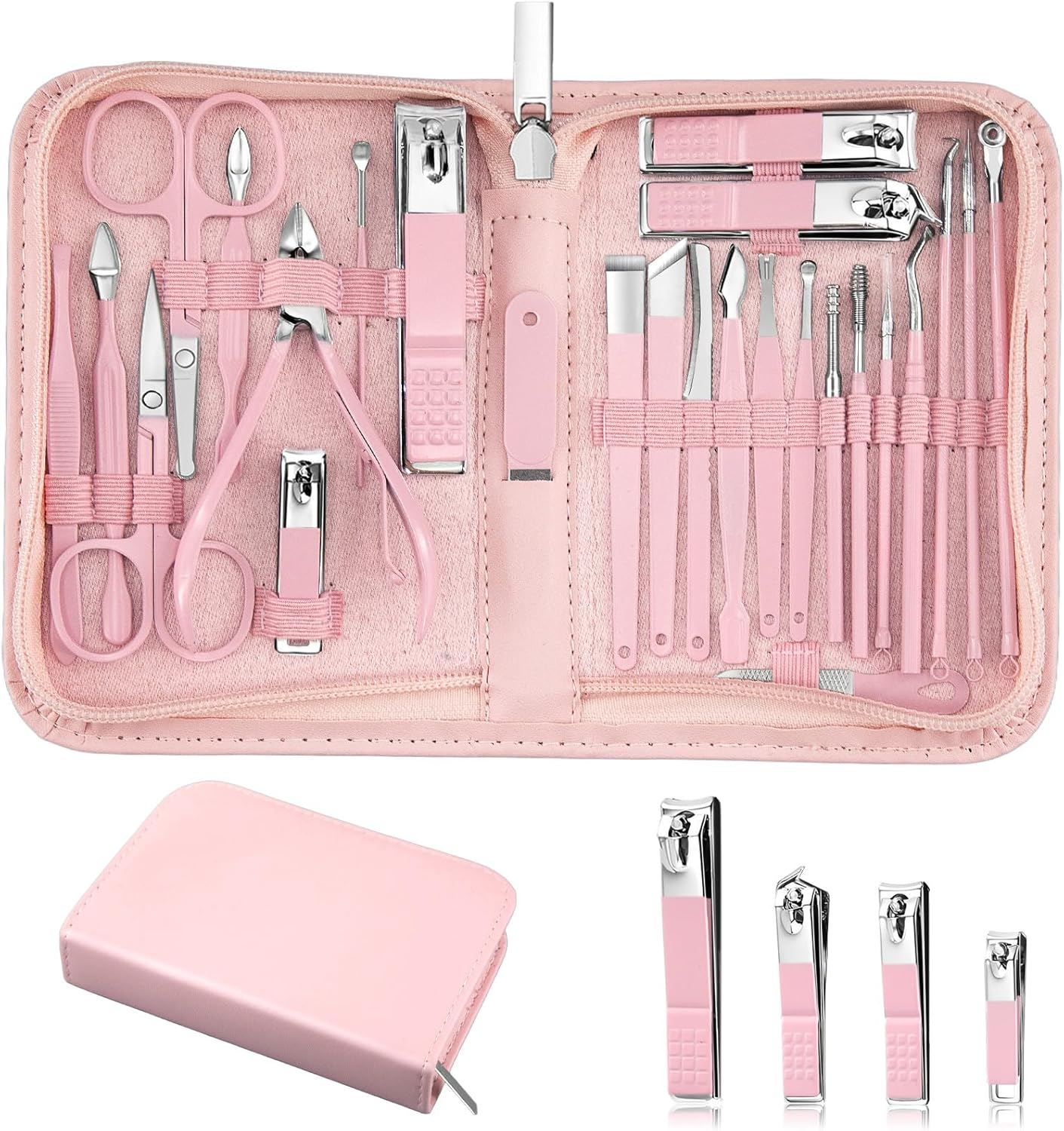 Manicure Set 26 Piece Stainless Steel Black - Image 12