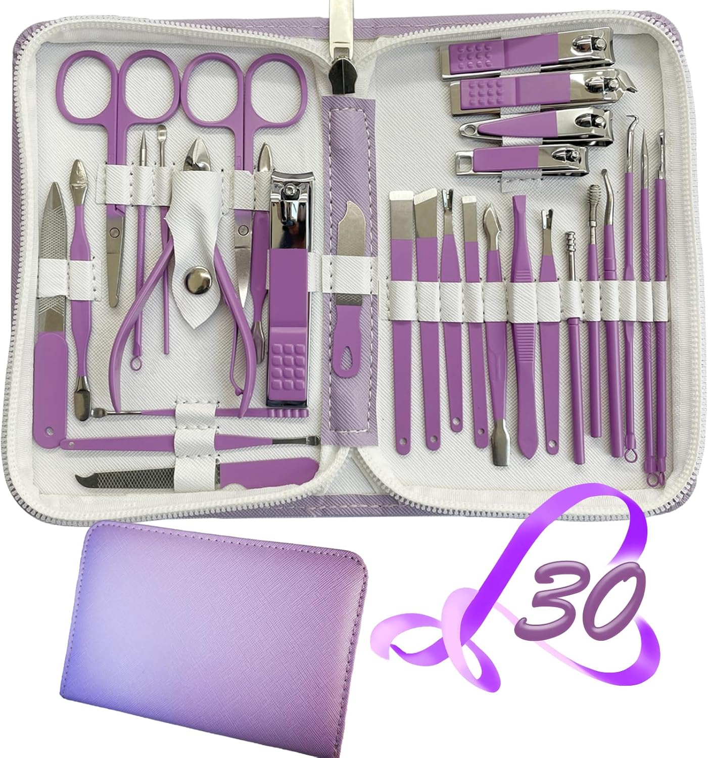 Manicure Set 30 Piece Nail Clipper Kit - Image 10
