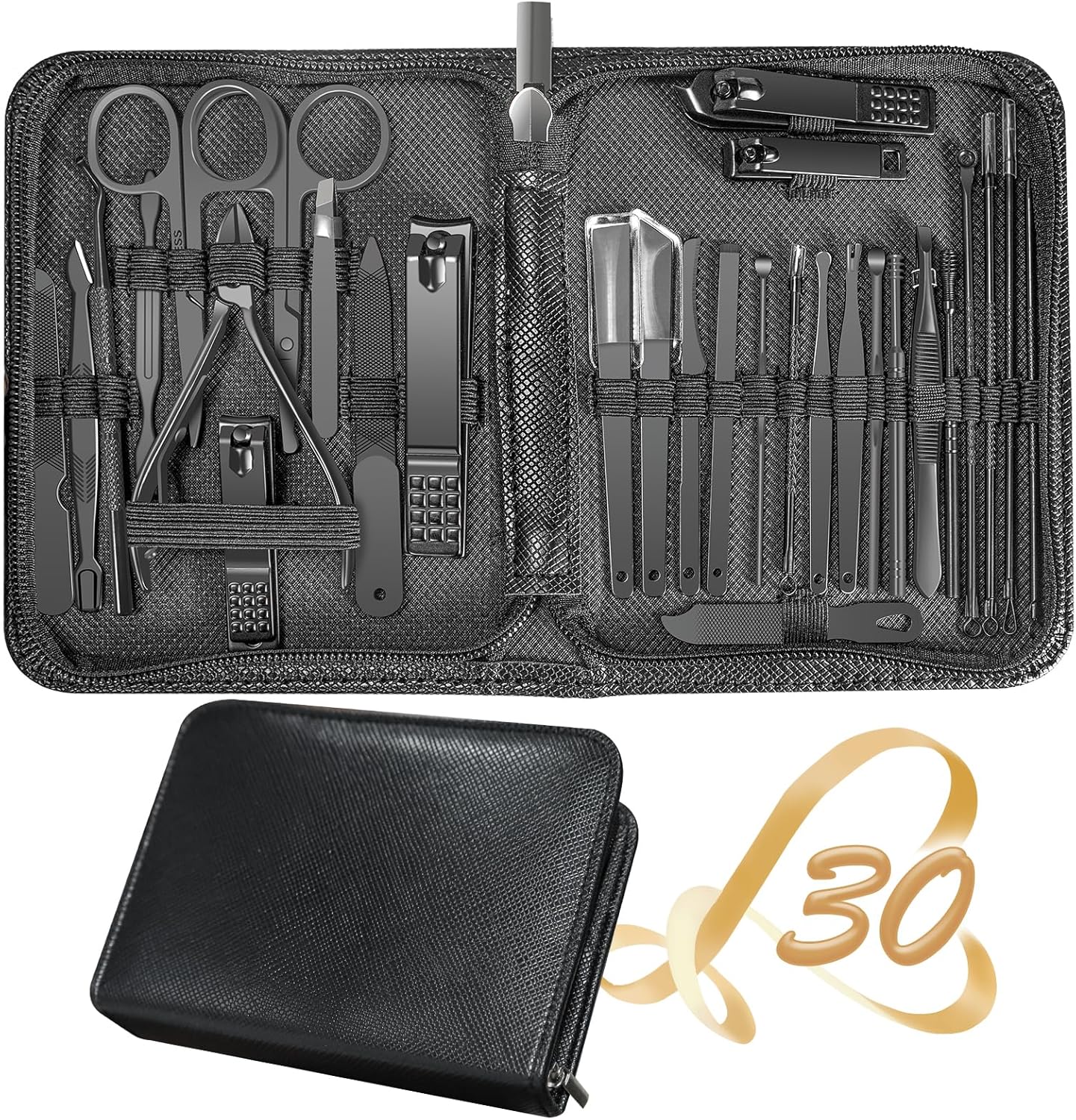 Manicure Set 30 Piece Nail Clipper Kit - Image 11