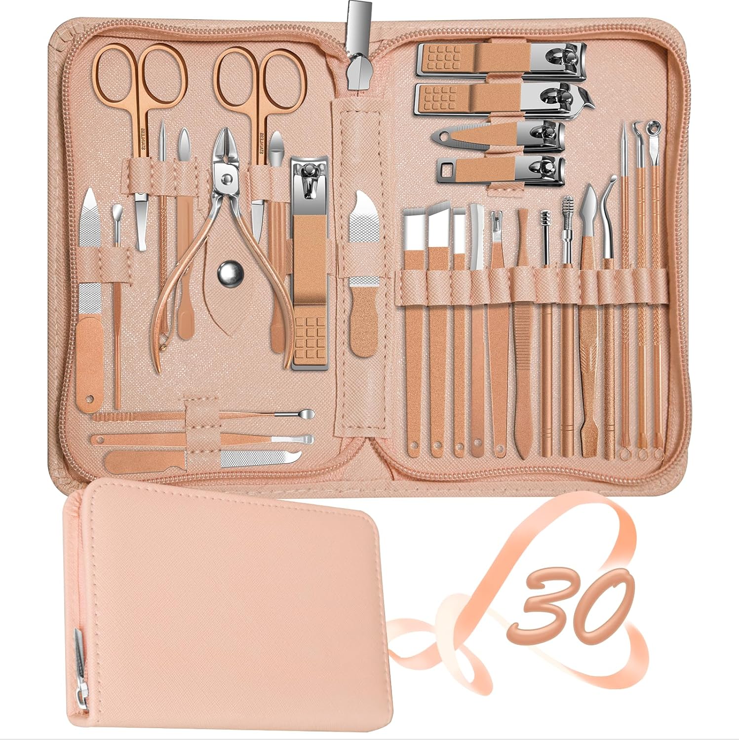 Manicure Set 30 Piece Nail Clipper Kit - Image 13
