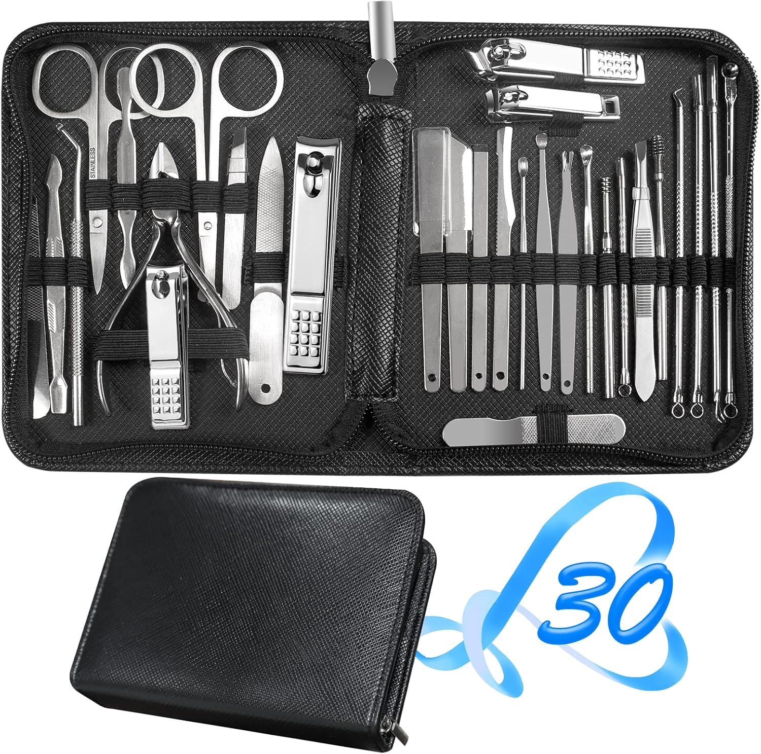 Manicure Set 30 Piece Nail Clipper Kit - Image 9