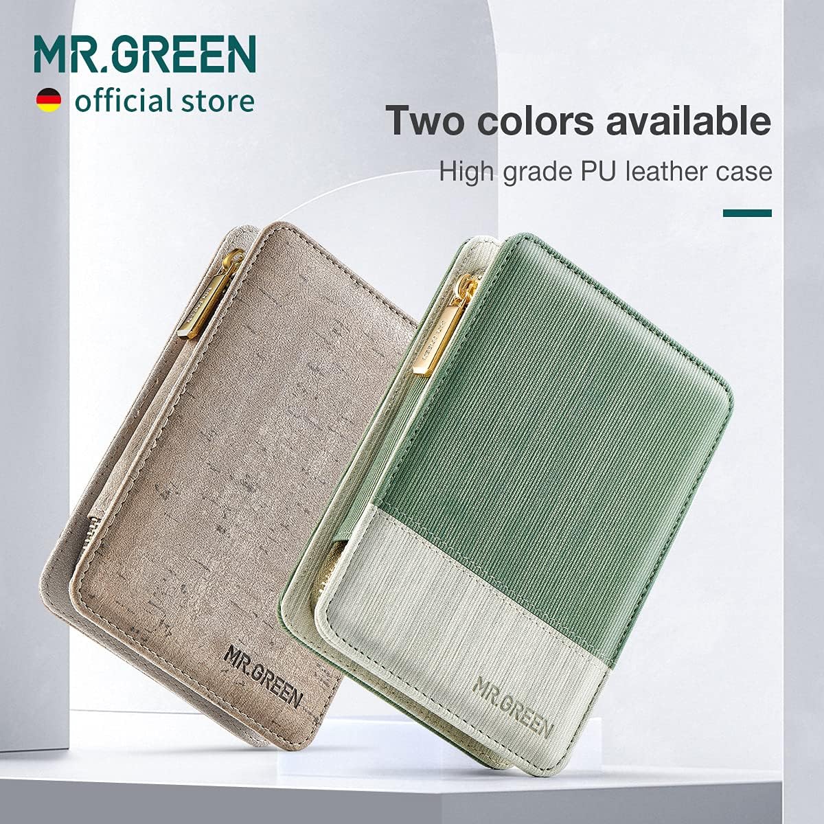 Manicure Set Stainless Steel with PU Leather Case Green - Image 2