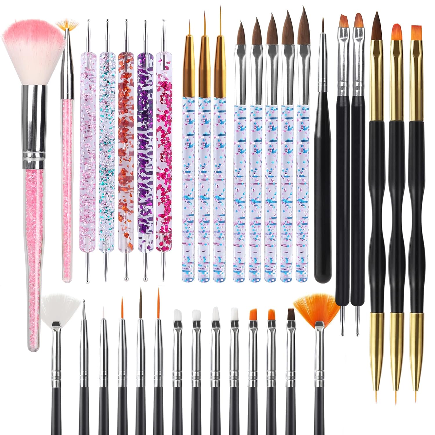 Nail Art Brush Set 32 Pieces Double-ended - Image 8