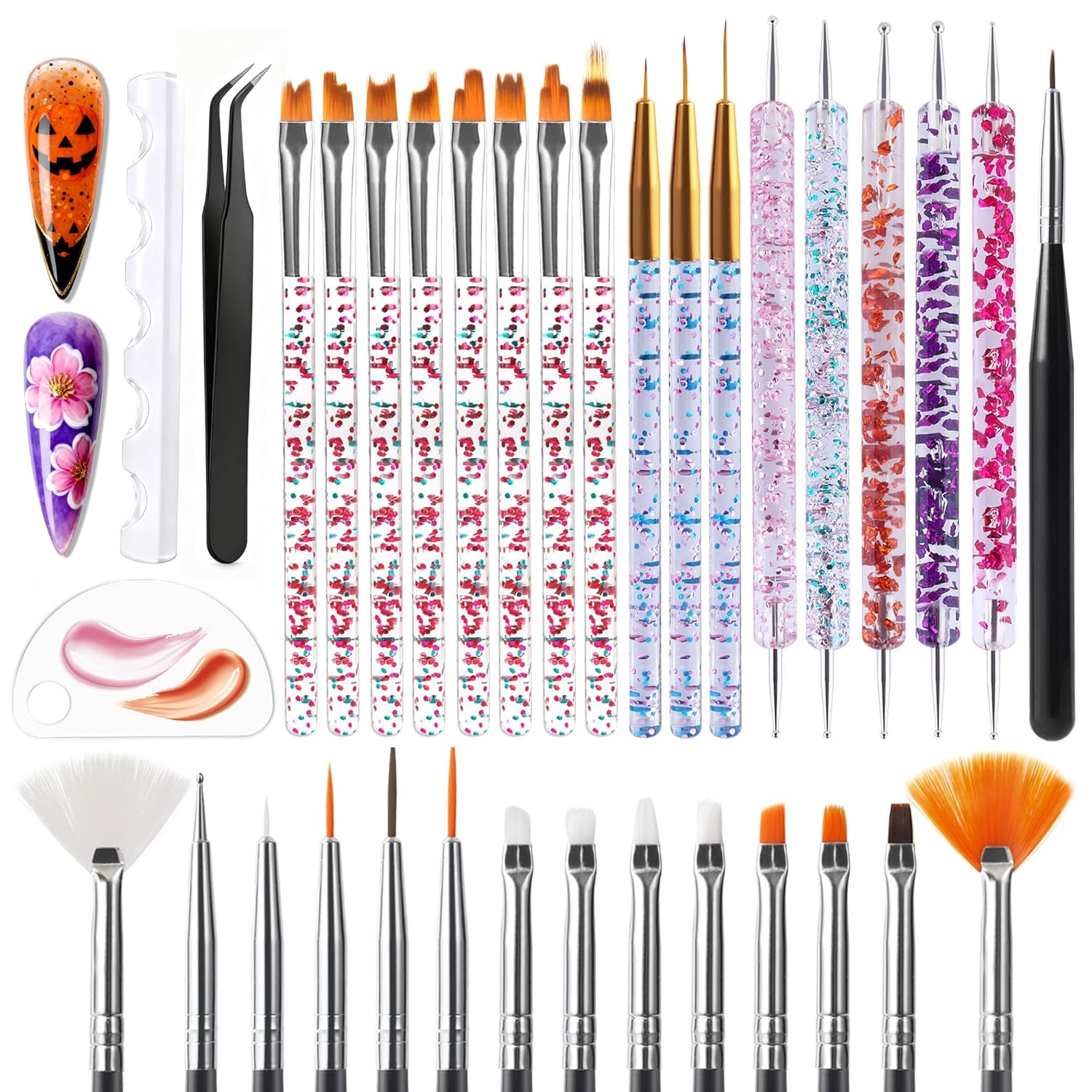 Nail Art Brush Set 32 Pieces Double-ended - Image 9