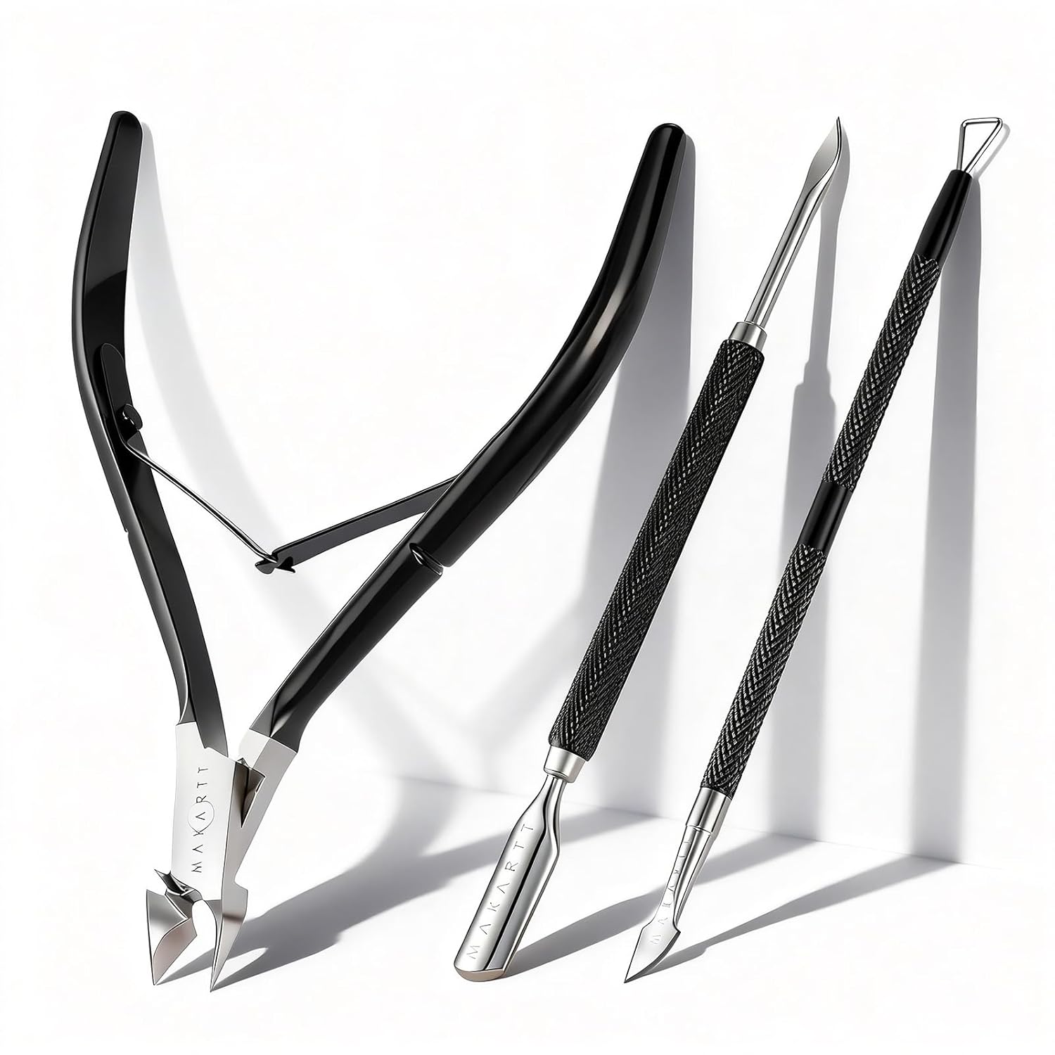 Nail Cuticle Trimmer Set Stainless Steel Pink 3 Pieces - Image 12